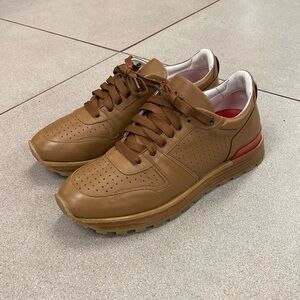 Isaia soft leather sneakers. Size 11 US.